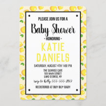 Invitación a Baby Shower de Lemon