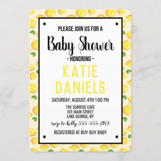 Invitación a Baby Shower de Lemon