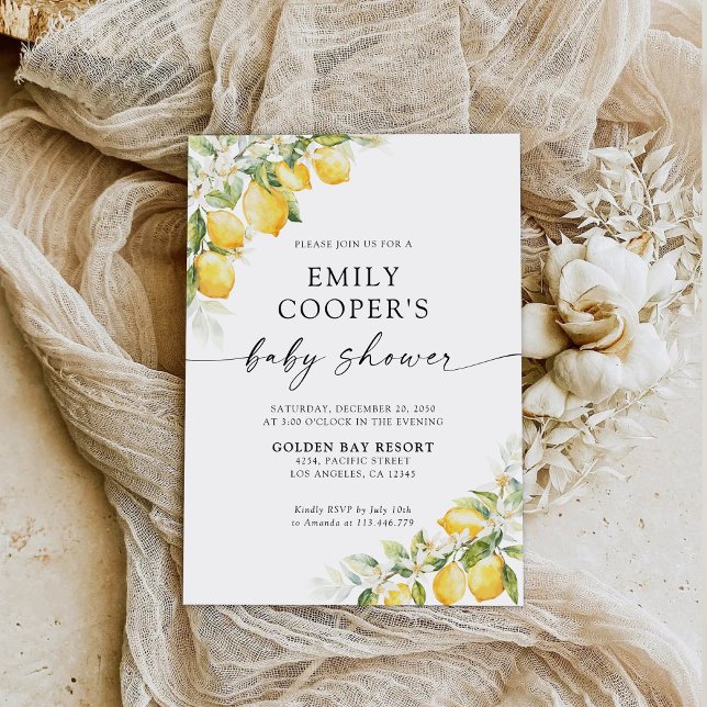 Invitación a Baby Shower de Lemon Citrus (Subido por el creador)