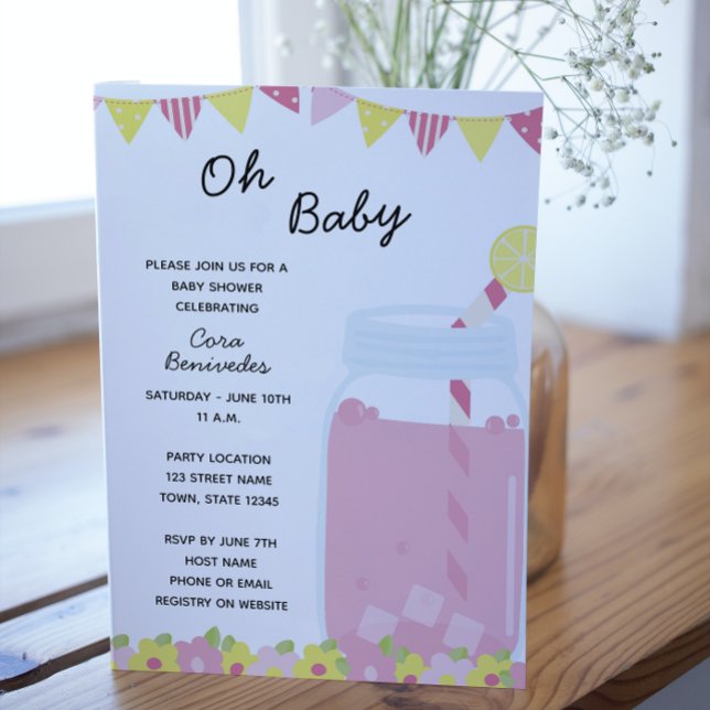 Invitación a Baby Shower de Lemonade (Subido por el creador)