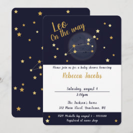 Invitación a Baby Shower de Leo zodiac