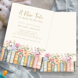 Invitación a Baby Shower de Libros de biblioteca