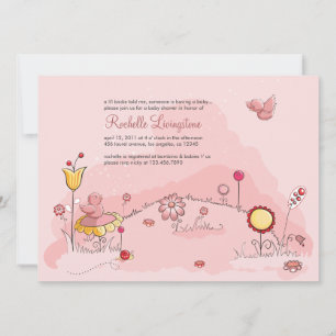Invitación a Baby Shower de li'l birdy