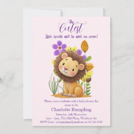 Invitación a Baby Shower de Lion Cub