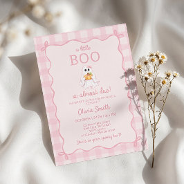 Invitación a baby shower de Little Boo Girl Ghost