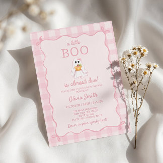 Invitación a baby shower de Little Boo Girl Ghost