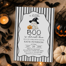 Invitación a Baby Shower de Little Boo Halloween G