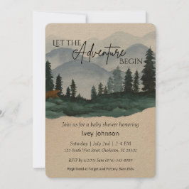 Invitación a Baby Shower de Little Boy Woodlands