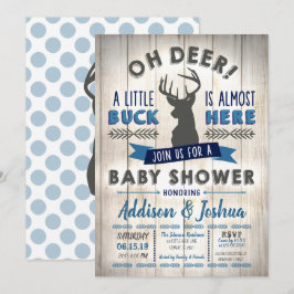 Invitación a Baby Shower de Little Buck Deer