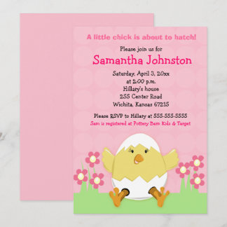 Invitación a Baby Shower de Little Chick Easter