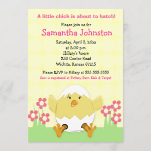 Invitación a Baby Shower de Little Chick Easter