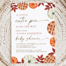Invitación a Baby Shower de Little Cutie Pie