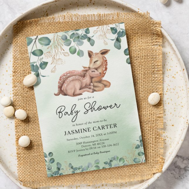Invitación a Baby Shower de Little Deer (Subido por el creador)