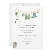 Invitación a Baby Shower de Little Fisherman