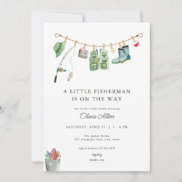 Invitación a Baby Shower de Little Fisherman