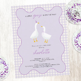 Invitación a Baby Shower de Little Goose Gingham L