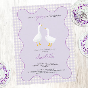 Invitación a Baby Shower de Little Goose Gingham L