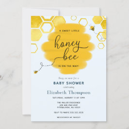 Invitación a Baby Shower de Little Honey Bee Boy