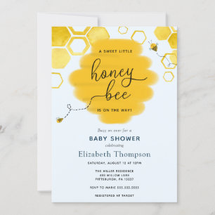 Invitación a Baby Shower de Little Honey Bee Boy