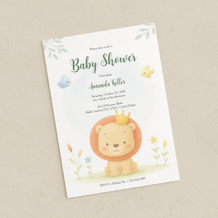 Invitación a Baby Shower de Little King
