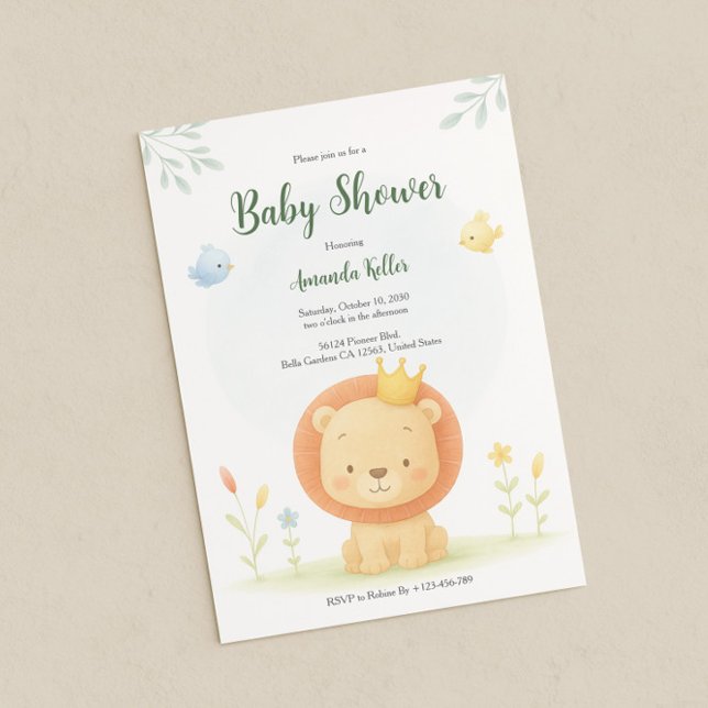 Invitación a Baby Shower de Little King (Subido por el creador)
