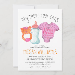 Invitación a Baby Shower de Little Kitten