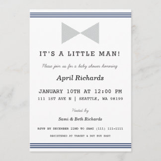 Invitación a Baby Shower de Little Man