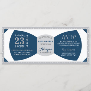 Invitación a Baby Shower de Little Man, Bow Tie