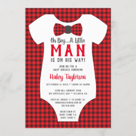Invitación a Baby Shower de Little Man, relleno de