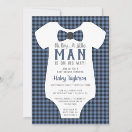 Invitación a Baby Shower de Little Man, relleno de