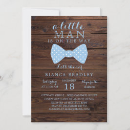 Invitación a Baby Shower de Little Man | Wood Bow 