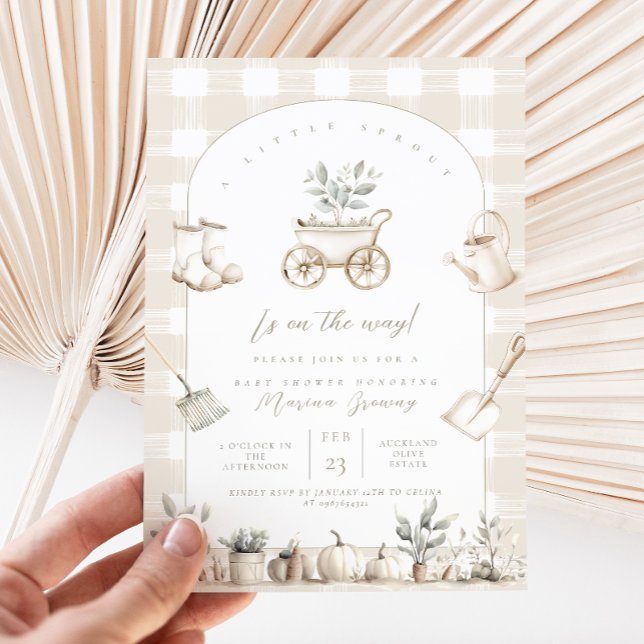 Invitación a Baby Shower de Little Sprout (Subido por el creador)