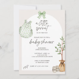 Invitación a Baby Shower de Little Sprout Garden