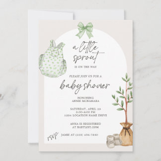 Invitación a Baby Shower de Little Sprout Garden