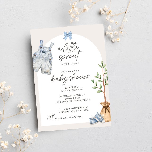 Invitación a Baby Shower de Little Sprout Garden (Subido por el creador)
