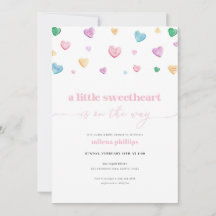 Invitación a Baby Shower de Little Squerido Valent