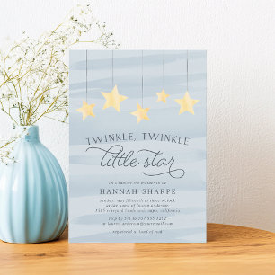 Invitación a Baby Shower de Little Star Azul cie