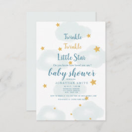 Invitación a Baby Shower de Little Star & Cloud Tw