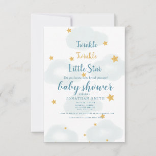 Invitación a Baby Shower de Little Star & Cloud Tw