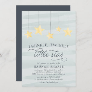 Invitación a Baby Shower de Little Star   Menta