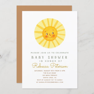 Invitación a Baby Shower de Little Sun