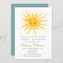Invitación a Baby Shower de Little Sun