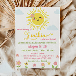 Invitación a Baby Shower de Little Sunshine Wildfl