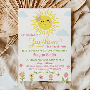 Invitación a Baby Shower de Little Sunshine Wildfl