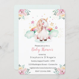 Invitación a Baby Shower de Little Unicorn
