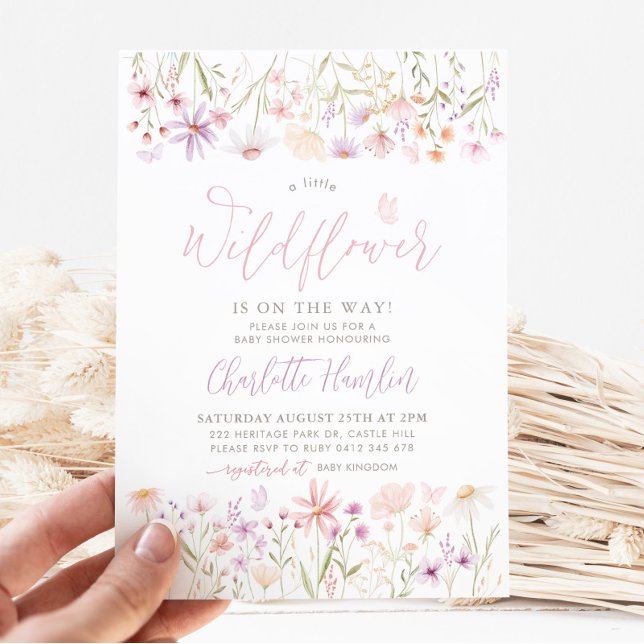 Invitación a Baby Shower de Little Wildflower (Subido por el creador)