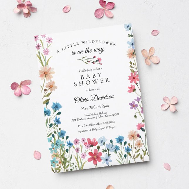 Invitación a Baby Shower de Little Wildflower (Subido por el creador)