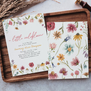Invitación a Baby Shower de Little Wildflower