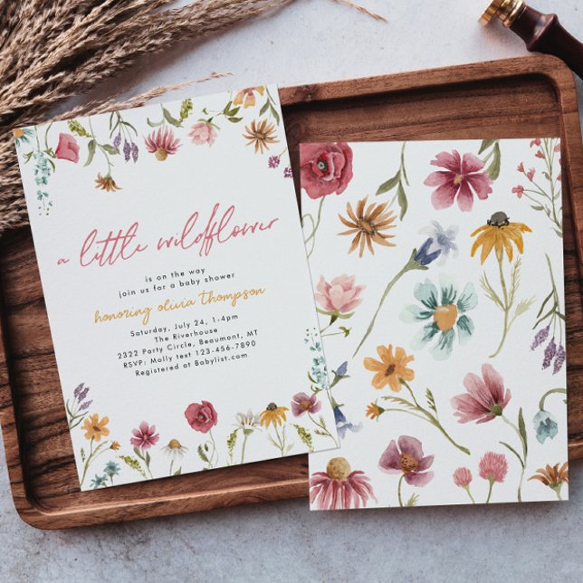 Invitación a Baby Shower de Little Wildflower (Subido por el creador)
