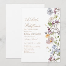 Invitación a Baby Shower de Little Wildflower Bord
